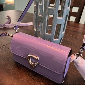 LAVENDER COACH NEVER WORN Studio Baguette/Detachable handle